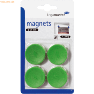 10 x Legamaster Haftmagnet 35mm 4 Stück grün