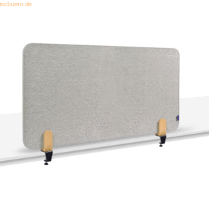 Legamaster Akustik-Tischtrennwand Elements Textil 60x120cm grau mit Ti