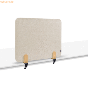 Legamaster Akustik-Tischtrennwand Elements Textil 60x80cm beige mit Ti