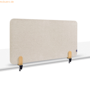 Legamaster Akustik-Tischtrennwand Elements Textil 60x120cm beige mit T