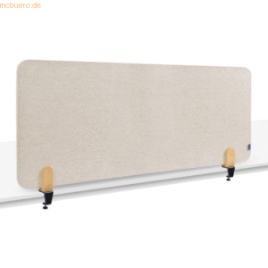 Legamaster Akustik-Tischtrennwand Elements Textil 60x160cm beige mit T