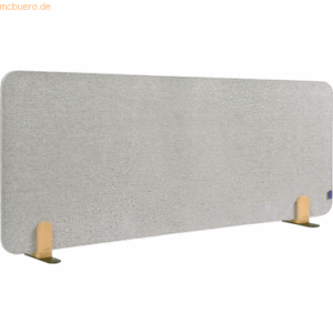 Legamaster Akustik-Tischtrennwand Elements Textil 60x160cm grau mit Ha