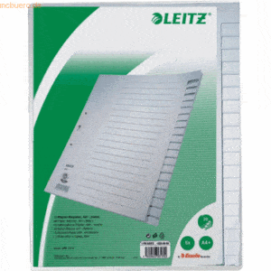 5 x Leitz Register A4+ Tauenpapier 20-tlg. blanko grau VE=5 Stück