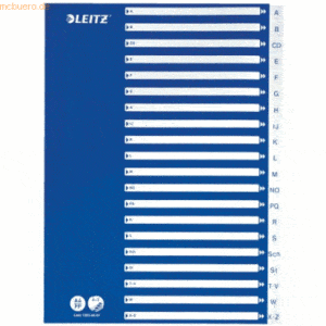 10 x Leitz Register A4 PP A-Z weiß