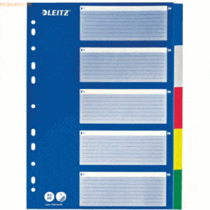 25 x Leitz Register A4 PP 5-teilig farbig