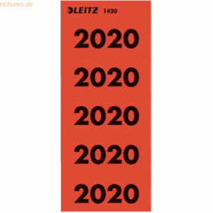 Leitz Inhaltsschild 2020 selbstklebend VE=100 Stück rot