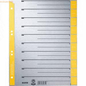 Leitz Trennblätter A4 Taben farbig gelb 230g/qm VE=25 Stück