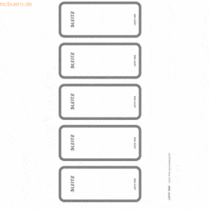 Leitz Ordner-Rückenschilder Wow selbstklebend 45x111mm grau PC-beschri