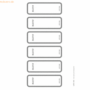 Leitz Ordner-Rückenschilder Wow selbstklebend 35x111mm grau PC-beschri