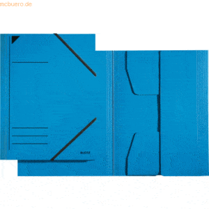 Leitz Eckspannermappe A4 mit Klappen für ca. 250 Blatt blau