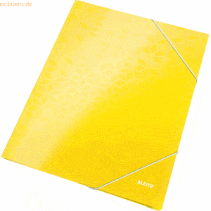 10 x Leitz Eckspannermappe Wow A4 Karton gelb