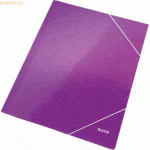 10 x Leitz Eckspanner Wow A4 PP kaschierter Karton 300g/qm violett