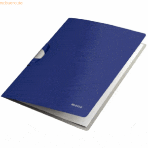 6 x Leitz Cliphefter Style ColorClip A4 PP ca. 40 Blatt titan blau