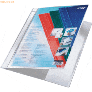 25 x Leitz Plastik-Hefter Exquisit A4+ mit Präsentationstasche weiß