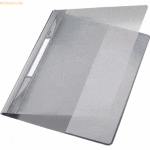 Leitz Plastik-Hefter Exquisit A4+ PVC mit Innentasche grau