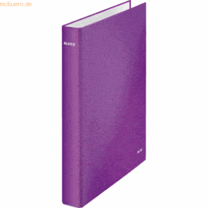 Leitz Ringbuch Wow A4 Pappe laminiert 2 Ringe 25mm violett