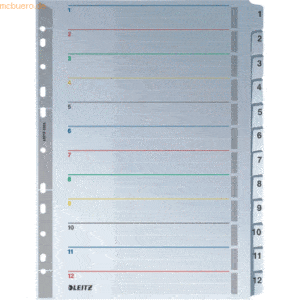 Leitz Register A4+ 1-12 PP weiß