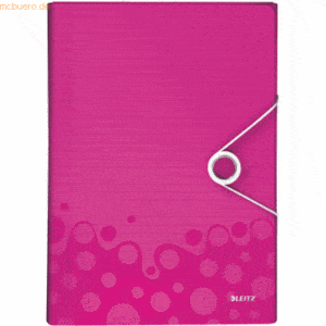 Leitz Projektmappe Wow A4 PP 6 Fächer pink metallic