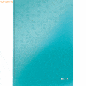 6 x Leitz Notizbuch Wow A4 80 Blatt 90g/qm liniert eisblau