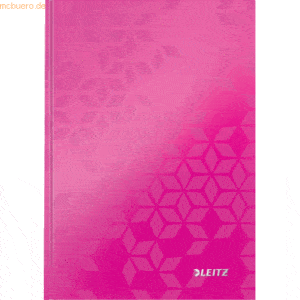 6 x Leitz Notizbuch Wow A5 80 Blatt 90g/qm liniert pink