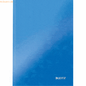 6 x Leitz Notizbuch Wow A5 80 Blatt 90g/qm liniert blau metallic