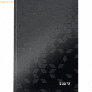 Leitz Notizbuch Wow A5 80 Blatt liniert schwarz