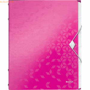 Leitz Ordnungsmappe Wow A4 6-teilig pink metallic