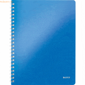 Leitz Notizbuch Wow A4 80 Blatt 80g/qm liniert blau