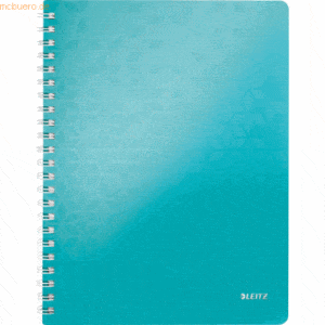 Leitz Notizbuch Wow A4 80 Blatt 80g/qm liniert eisblau