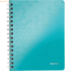 Leitz Notizbuch Wow A5 80 Blatt 80g/qm liniert eisblau