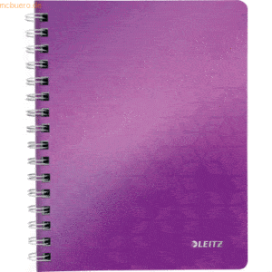 Leitz Notizbuch Wow A5 80 Blatt 80g/qm kariert violett