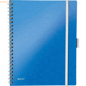 6 x Leitz Notizbuch Wow Be Mobile A4 80 Blatt 80g/qm liniert blau