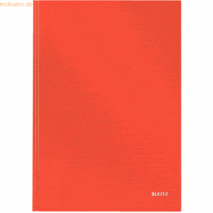 6 x Leitz Notizbuch Solid fester Einband A4 liniert 80 Blatt hellrot