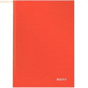 6 x Leitz Notizbuch Solid fester Einband A5 kariert 80 Blatt hellrot