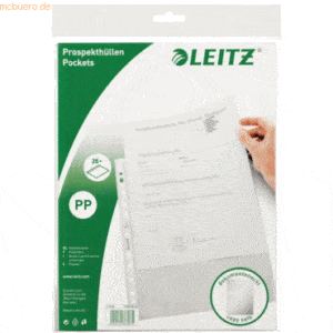 6 x Leitz Prospekthüllen A4 PP 70my farblos VE=25 Stück