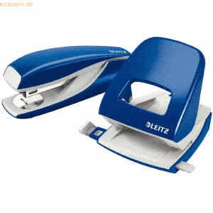 Leitz Locher NeXXt 5008 und Heftgerät NeXXt 5502 im Set blau