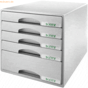 Leitz Schubladenbox Plus 5 Schubladen Polystyrol grau