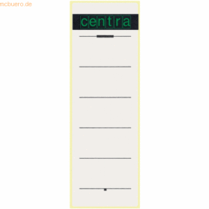 Centra Rückenschilder selbstklebend 61x192mm VE=10 Stück weiß