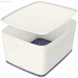 Leitz Aufbewahrungsbox MyBox Groß A4 mit Deckel ABS weiß/grau
