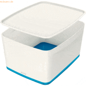 Leitz Aufbewahrungsbox MyBox Groß A4 mit Deckel ABS blau metalic