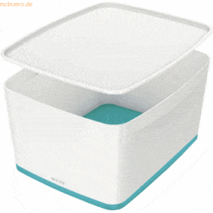 4 x Leitz Aufbewahrungsbox MyBox Wow 18 Liter A4 mit Deckel ABS weiß/e