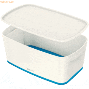 Leitz Aufbewahrungsbox MyBox Klein A5 mit Deckel ABS weiß/blau