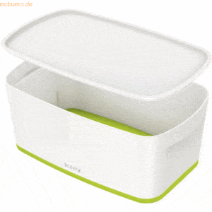 Leitz Aufbewahrungsbox MyBox Wow 5 Liter A5 mit Deckel ABS weiß/grün