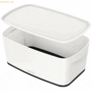 4 x Leitz Aufbewahrungsbox MyBox Wow 5 Liter A5 mit Deckel ABS weiß/sc