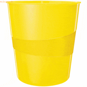 6 x Leitz Papierkorb Wow 15l Polystyren gelb