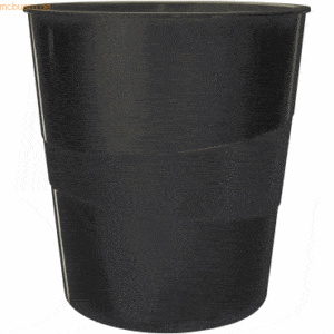 6 x Leitz Papierkorb Wow 15l Polystyren schwarz