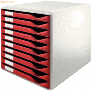 Leitz Bürobox BxHxT 291x292x352mm 10 Schubladen bordeaux