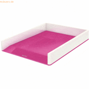 Leitz Briefablage Wow Duo Colour A4 Polystyrol weiß/pink metallic