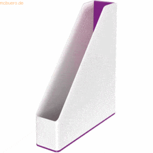 4 x Leitz Stehsammler Wow Duo Colour A4 Polystyren weiß/violett