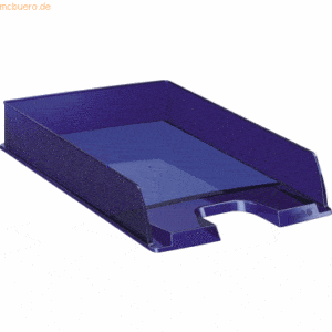 10 x Esselte Briefablage Europost A4 Polystyrol dunkelblau transparent